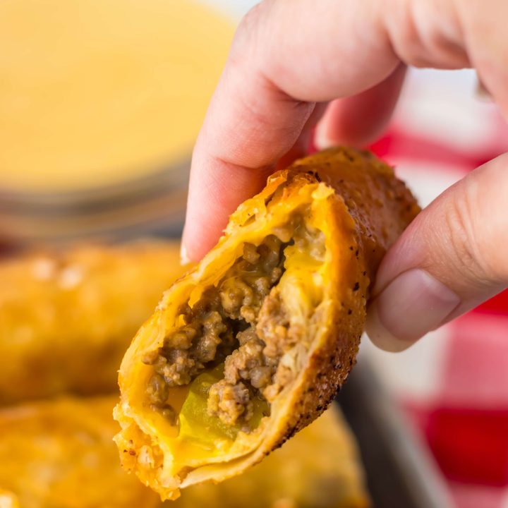 Big Mac Egg Rolls plated