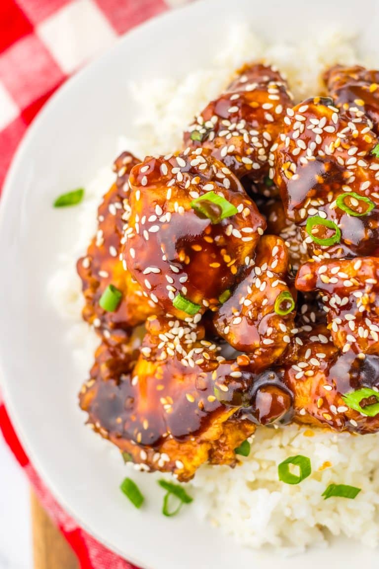 Honey Seasame Chicken plated