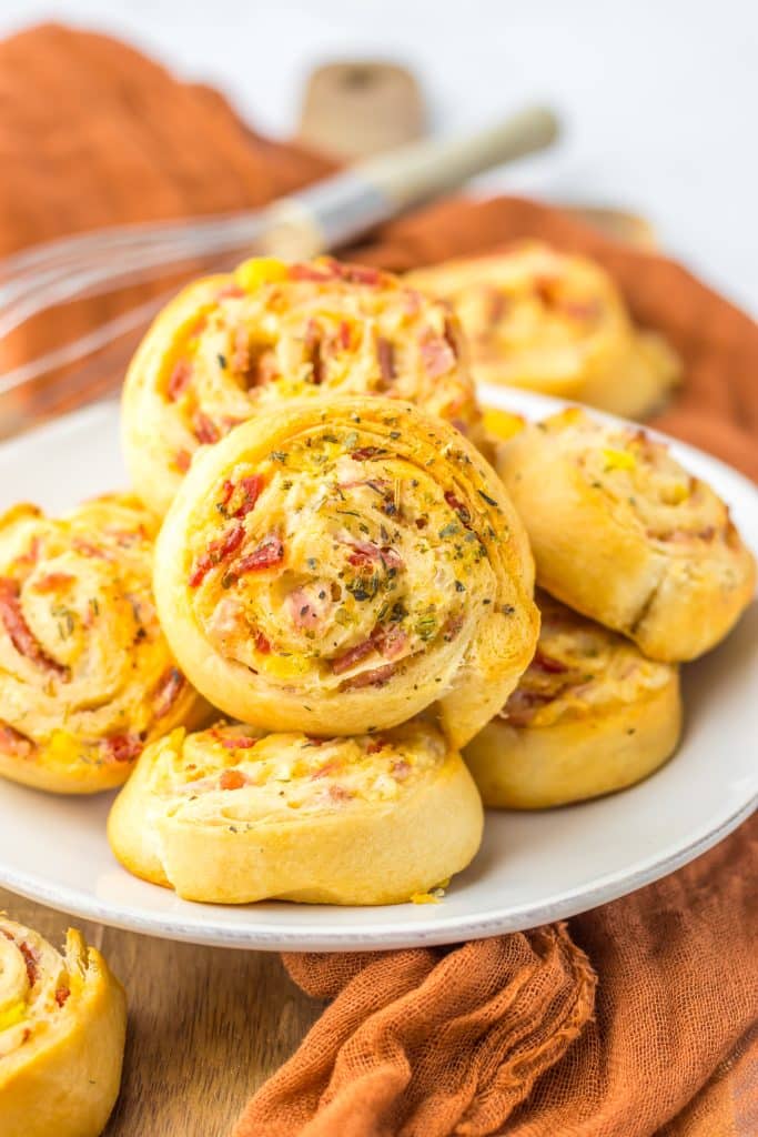 Italian Sub Pinwheels plated