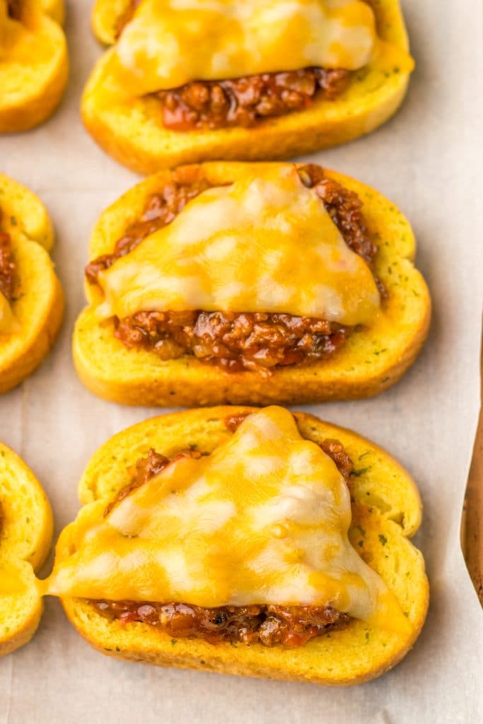 Sloppy Joe Texas Toast baked