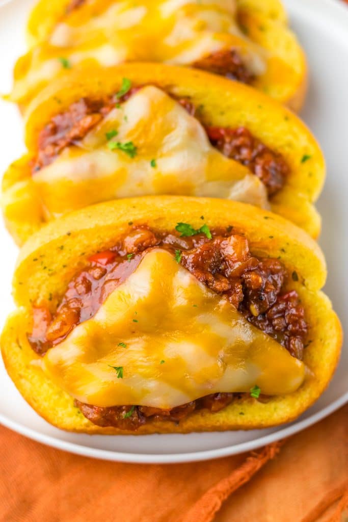 Sloppy Joe Texas Toast plated