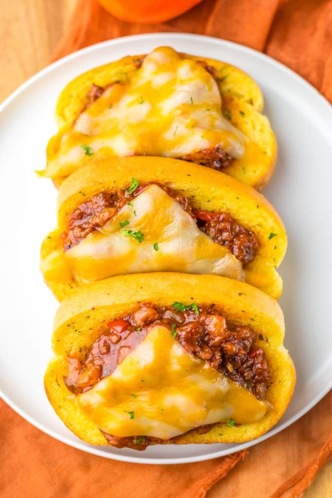 Sloppy Joe Texas Toast plated
