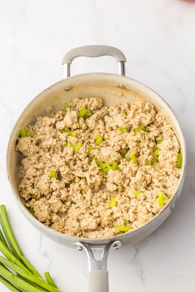 Slow Cooker Buffalo Chicken Sloppy Joes browned