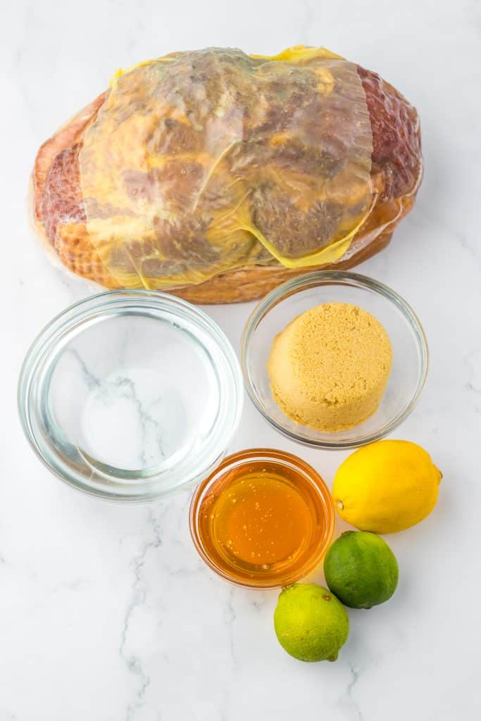 Slow Cooker Lemon Lime Ham ingredients 