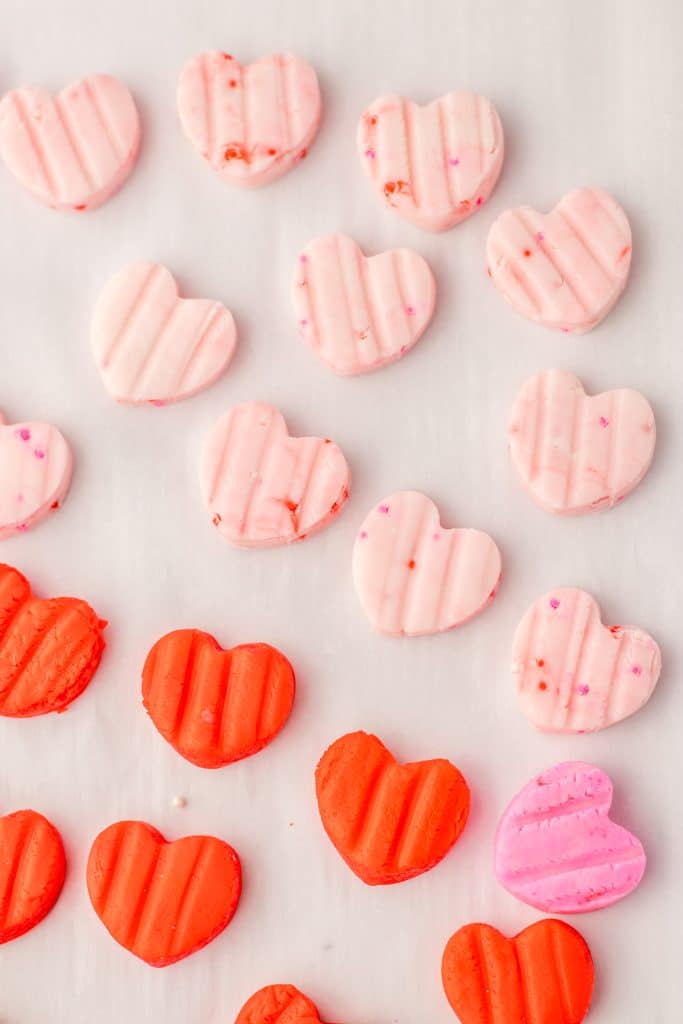 Strawberries and Cream Candies cut