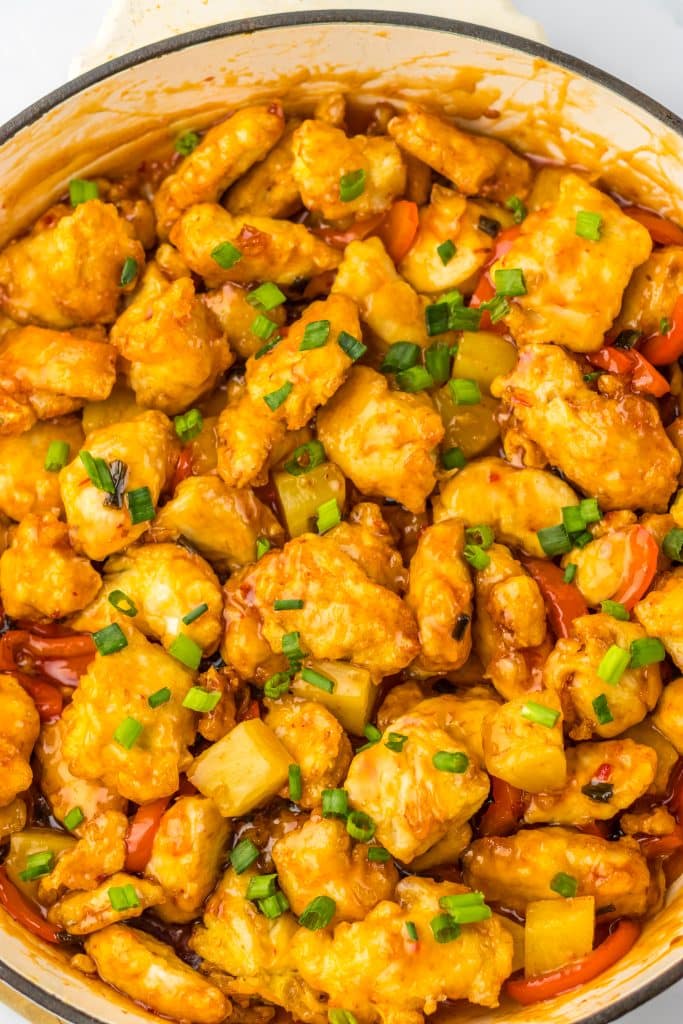 Sweet Chili Chicken in pan