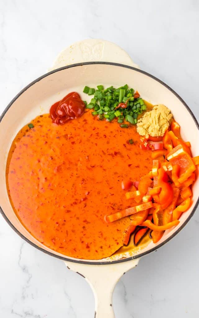 Sweet Chili Chicken sauce in pan