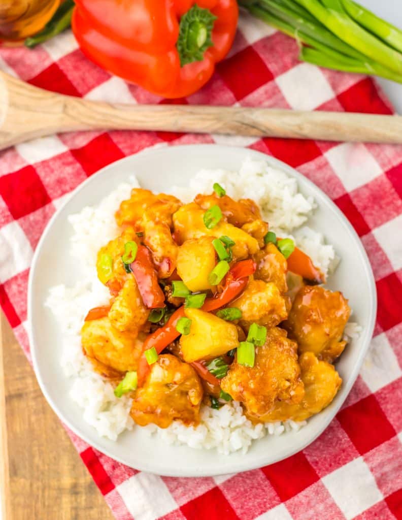 Sweet Chili Chicken plated