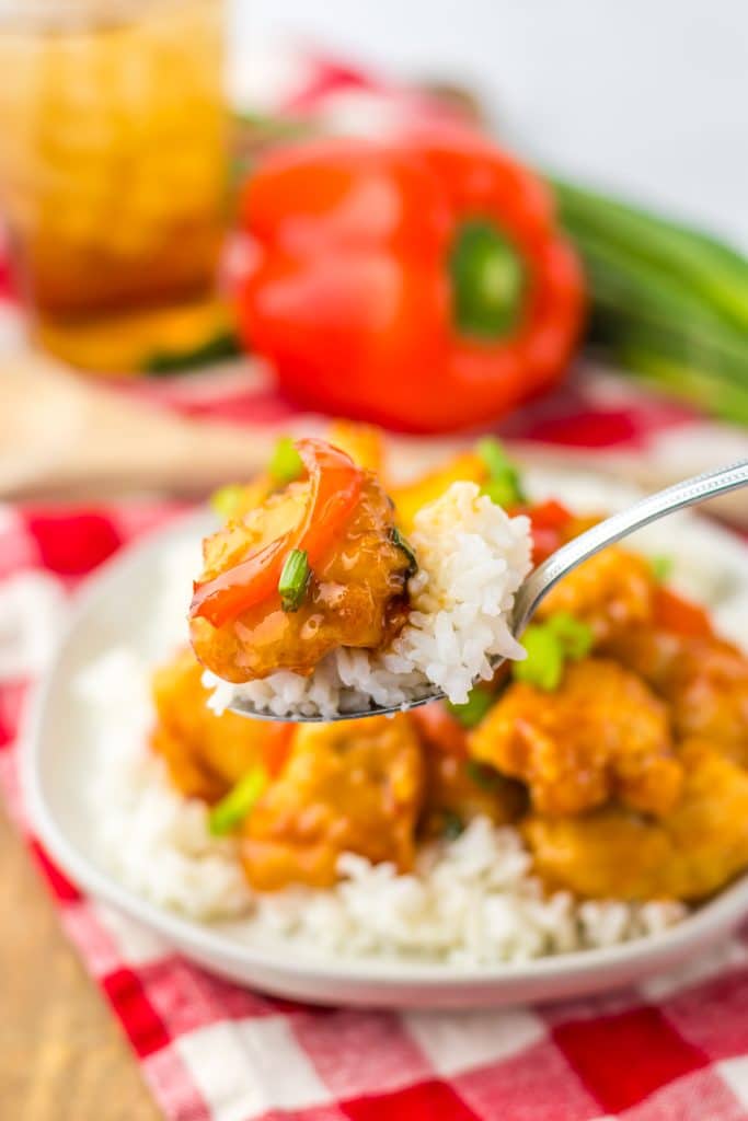 Sweet Chili Chicken plated