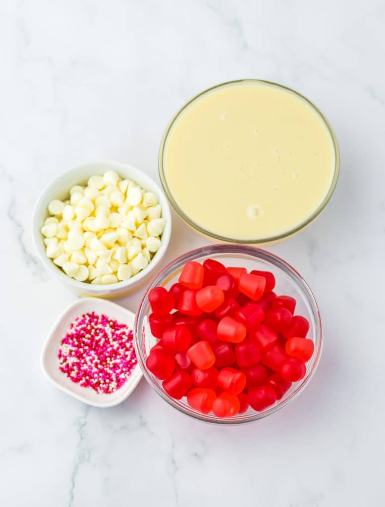 Valentine's Gumdrop Fudge ingredients