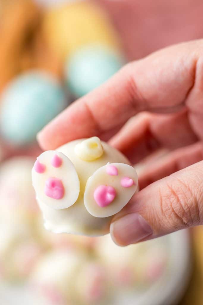 Bunny Butt Lemon Truffles in hand
