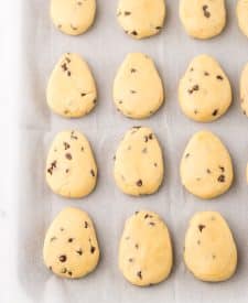 Cookie Dough Egg Truffles dough shaped