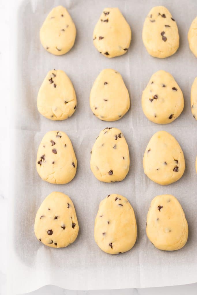 Cookie Dough Egg Truffles dough shaped