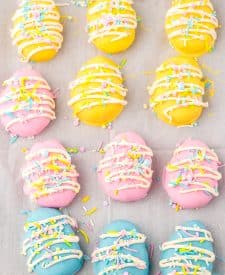 Cookie Dough Egg Truffles decorated