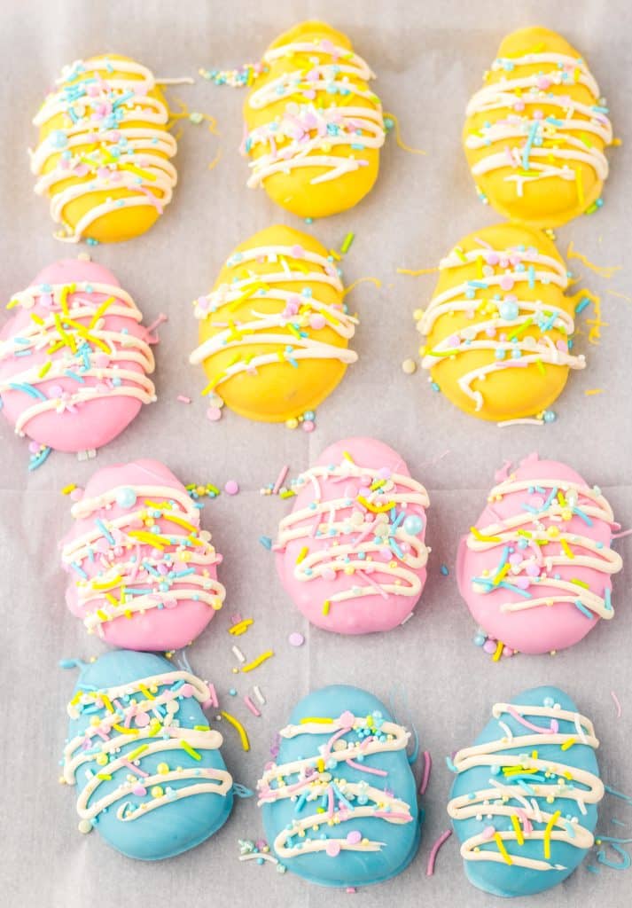 Cookie Dough Egg Truffles decorated