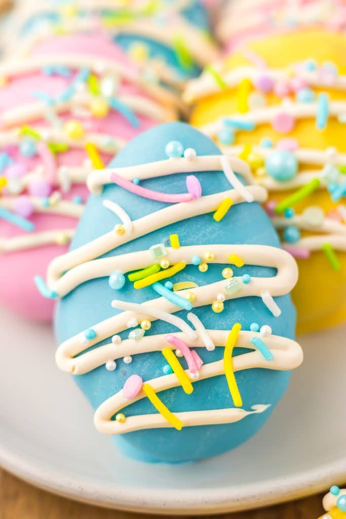 Cookie Dough Egg Truffles close up