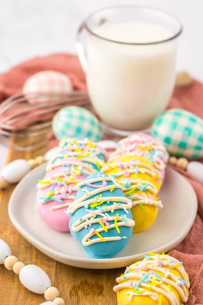 Cookie Dough Egg Truffles plated