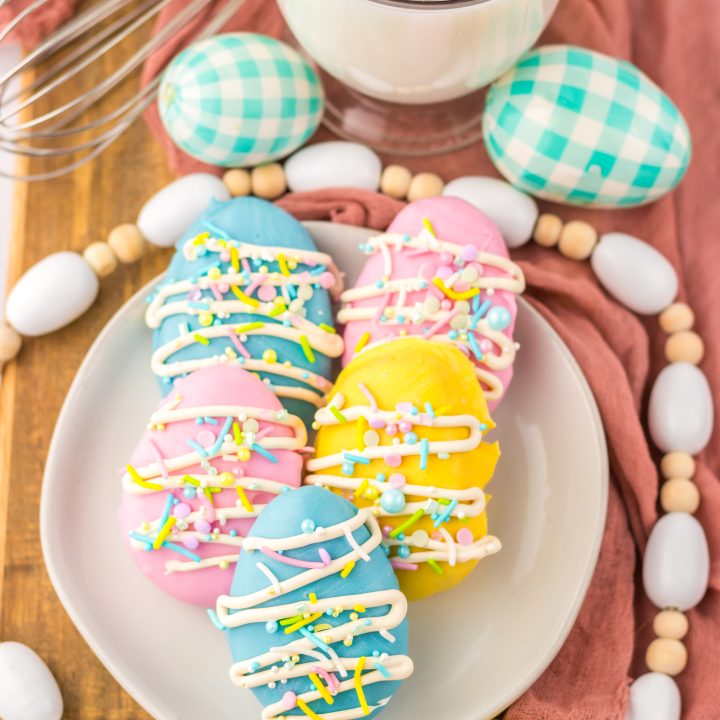Cookie Dough Egg Truffles plated