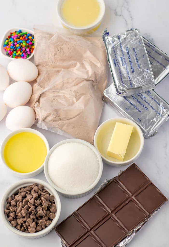 Cosmic Brownie Cheesecake ingredients