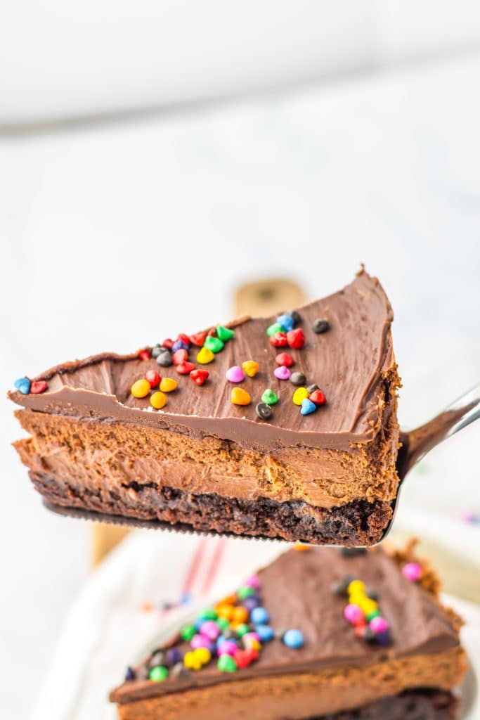 Cosmic Brownie Cheesecake slice