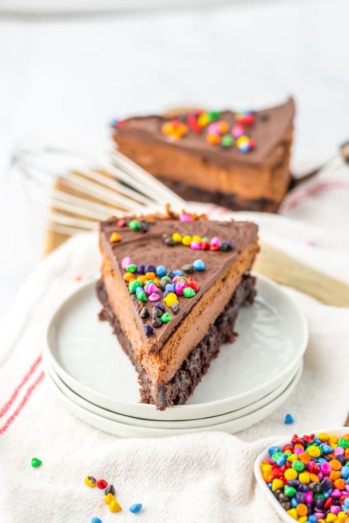 Cosmic Brownie Cheesecake slice