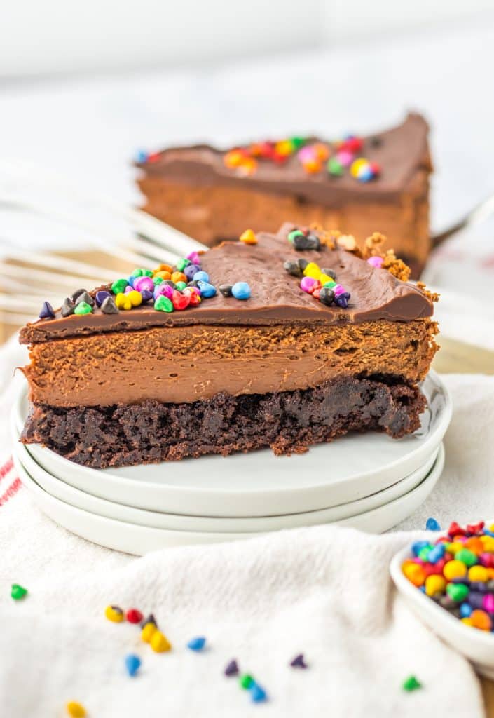 Cosmic Brownie Cheesecake slice