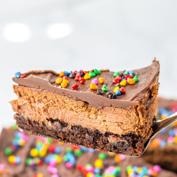 Cosmic Brownie Cheesecake slice