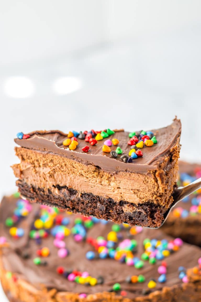 Cosmic Brownie Cheesecake slice