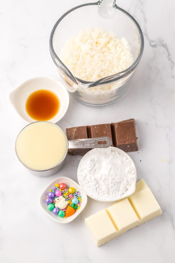 Easter Coconut Cups ingredients