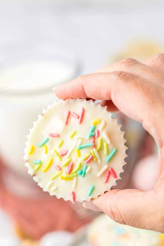 Easter Coconut Cups close up