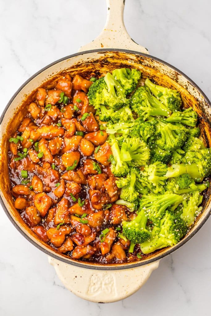 Mall Bourbon Chicken in pan