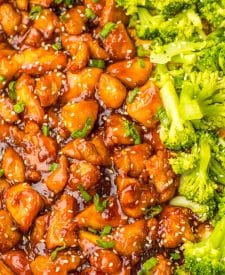 Mall Bourbon Chicken in pan