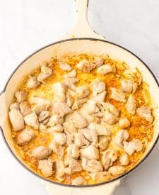 Mall Bourbon Chicken in pan