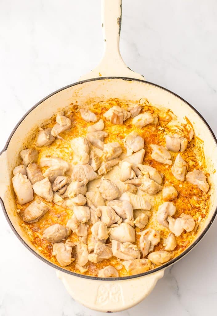 Mall Bourbon Chicken in pan