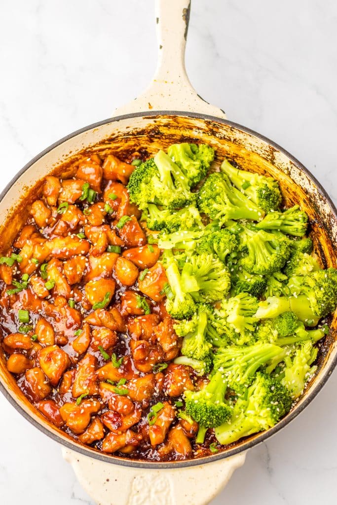 Mall Bourbon Chicken in pan