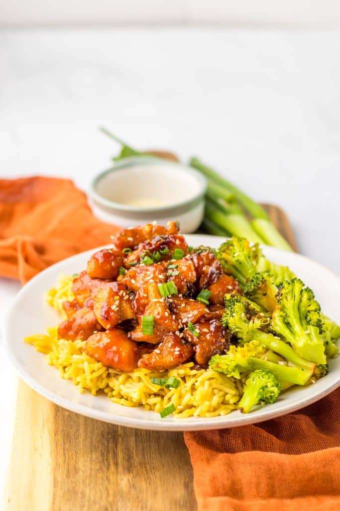 Mall Bourbon Chicken plated