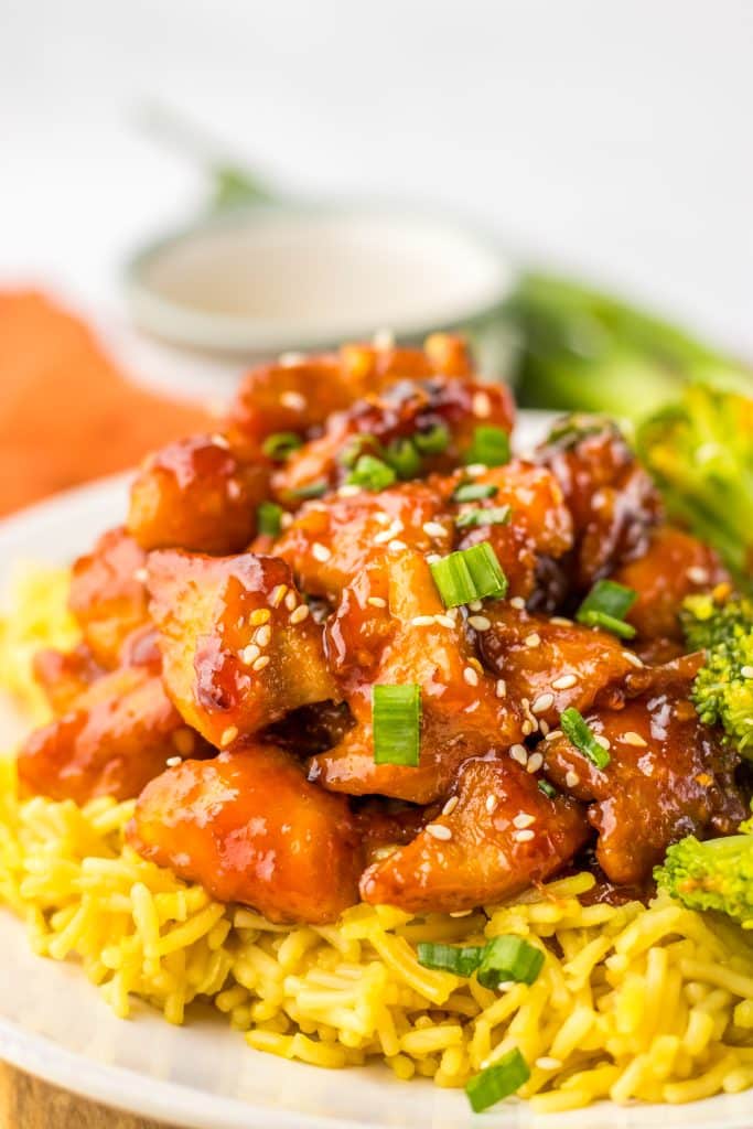 Mall Bourbon Chicken plated