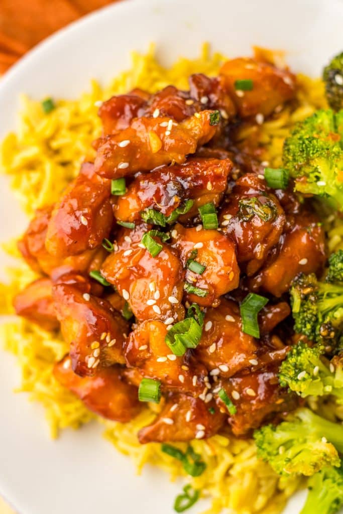 Mall Bourbon Chicken plated