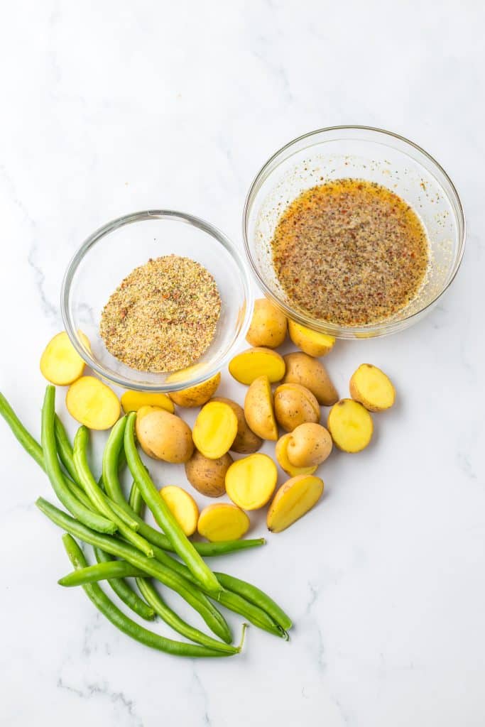 Sheet Pan Ham Steak Dinner ingredients