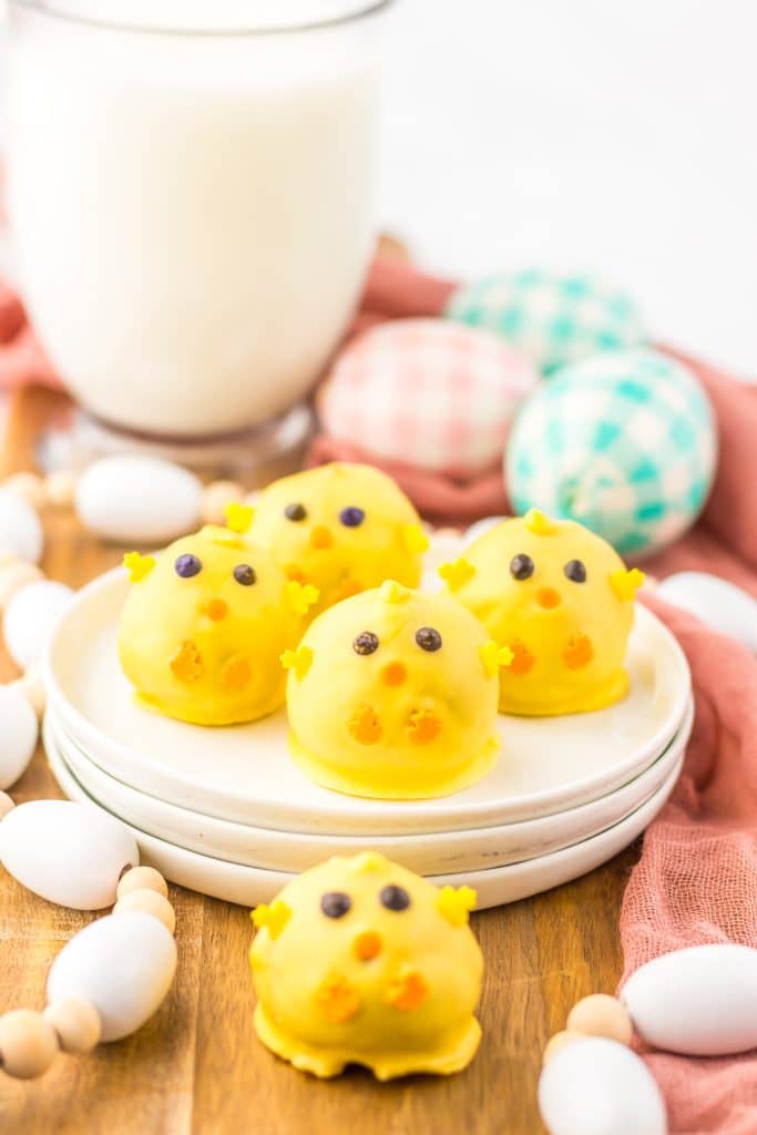 Carrot Cake Chick Truffles plated