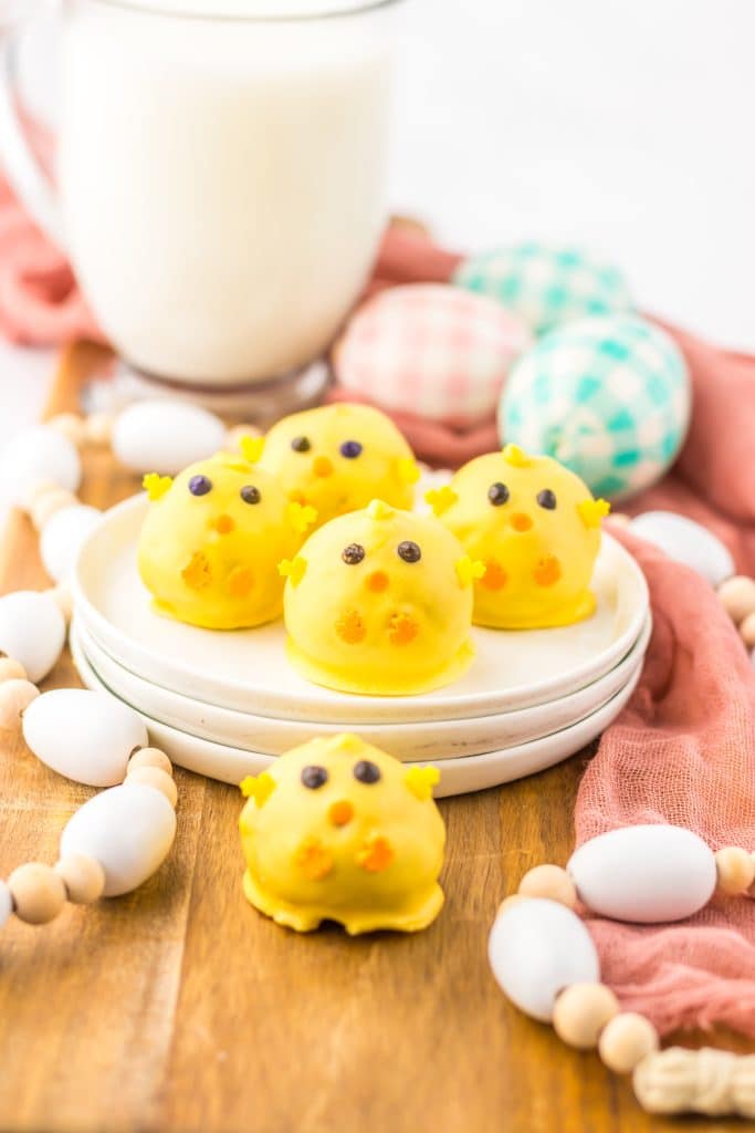 Carrot Cake Chick Truffles plated