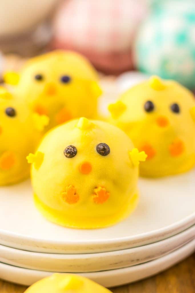 Carrot Cake Chick Truffles plated