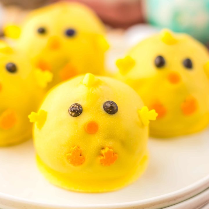 Carrot Cake Chick Truffles plated