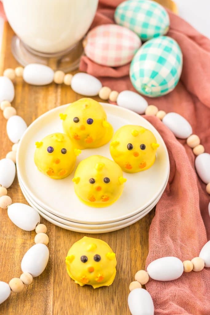 Carrot Cake Chick Truffles plated