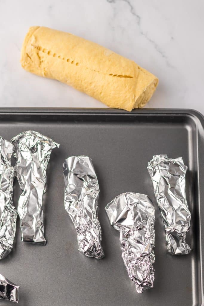 Chicken Salad Stuffed Crescents cones