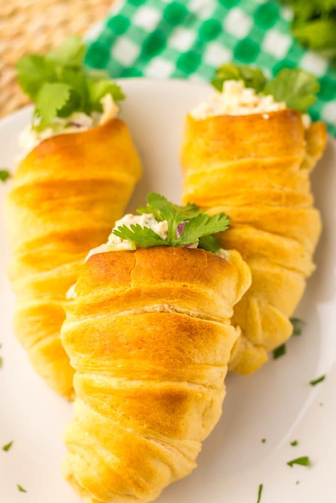 Chicken Salad Stuffed Crescents plated