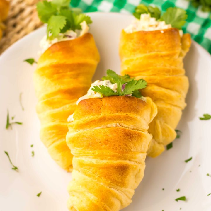 Chicken Salad Stuffed Crescents plated