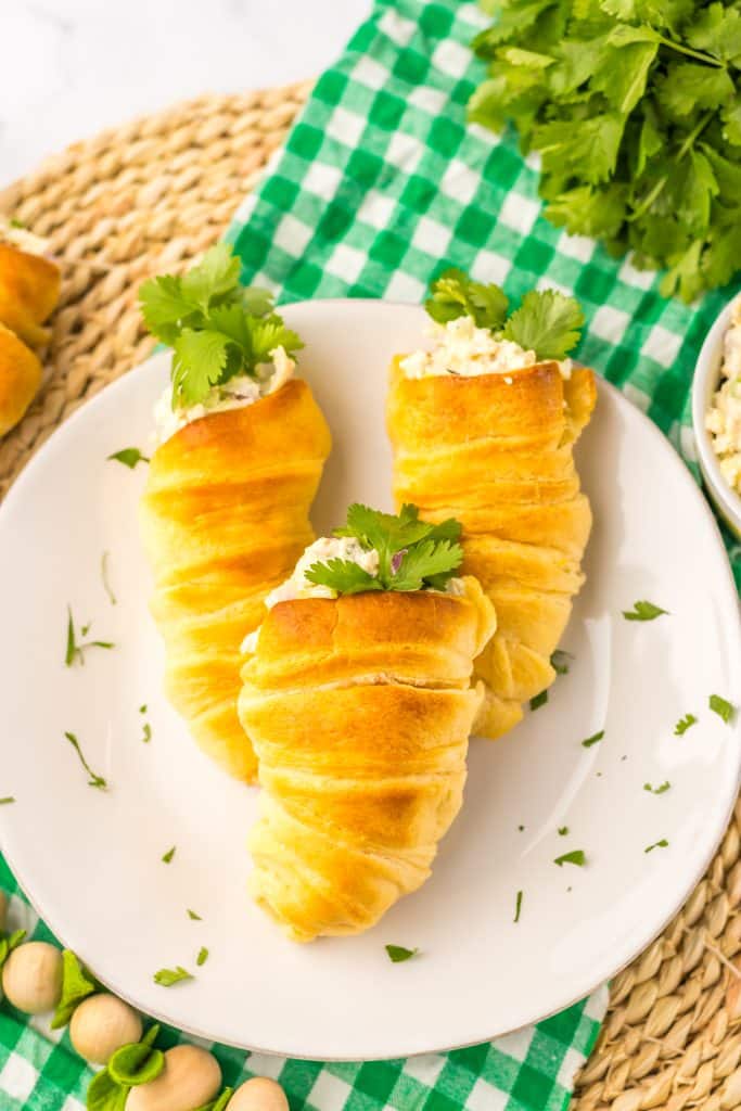 Chicken Salad Stuffed Crescents plated