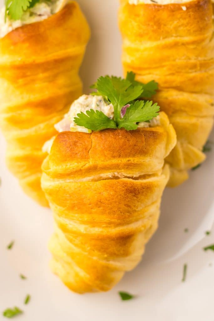Chicken Salad Stuffed Crescents plated