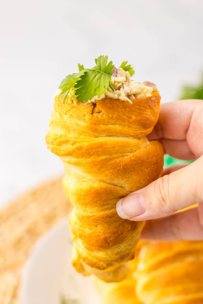 Chicken Salad Stuffed Crescents plated